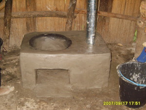 A clay stove oven made during a Permatil workshop in Turiscai