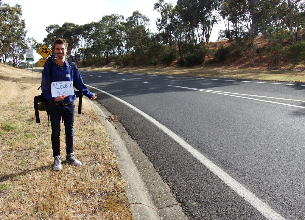 Michael Green thumbs a ride from Seymour