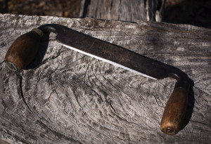 This drawknife was made from an old file